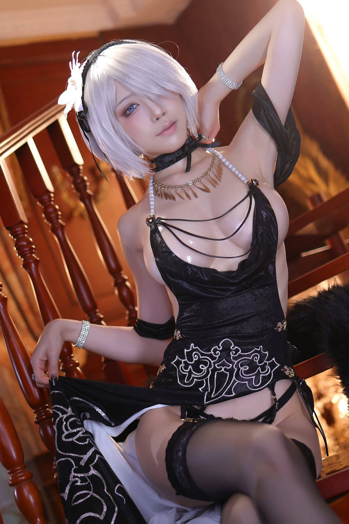 Cosplay 水淼Aqua ヨルハ二号B型 同人ドレスVer Set 02 Everia club