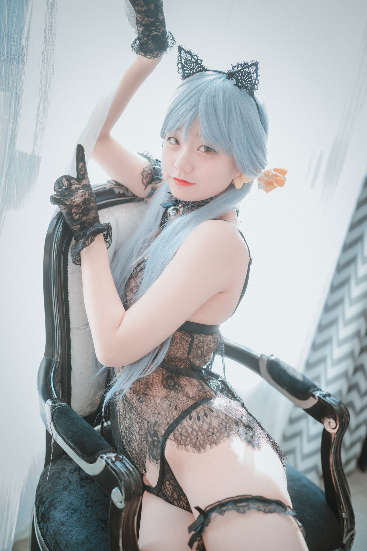 Jeong Jenny 정제니, [DJAWA] Schwarz und Wei Katzenmädchen Set.02