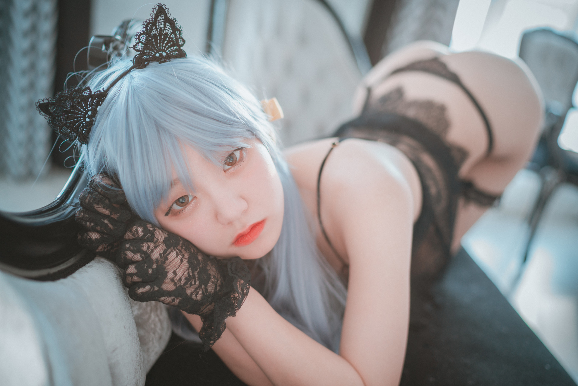 Jeong Jenny 정제니, [DJAWA] Schwarz und Wei Katzenmädchen Set.02