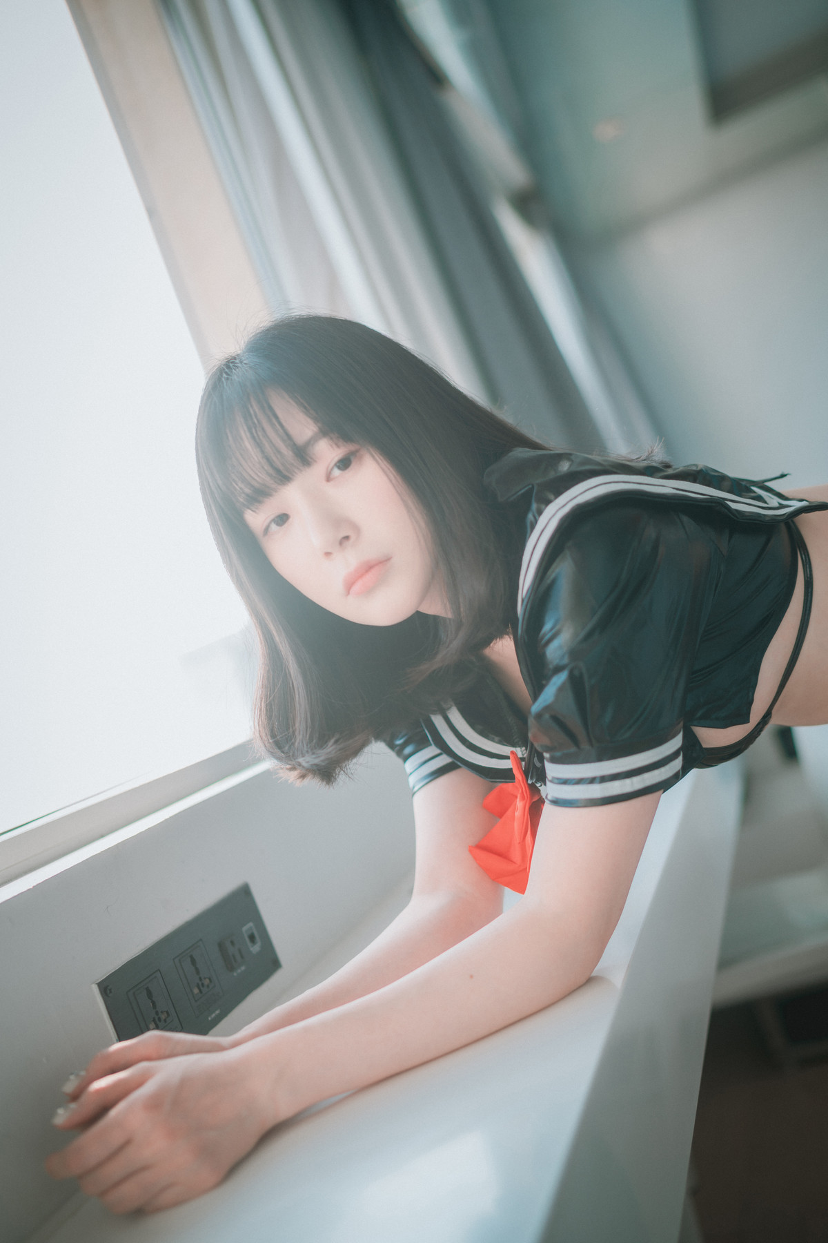 PIA 피아 (박서빈), [DJAWA] Leather Black Schoolgirl Set.01