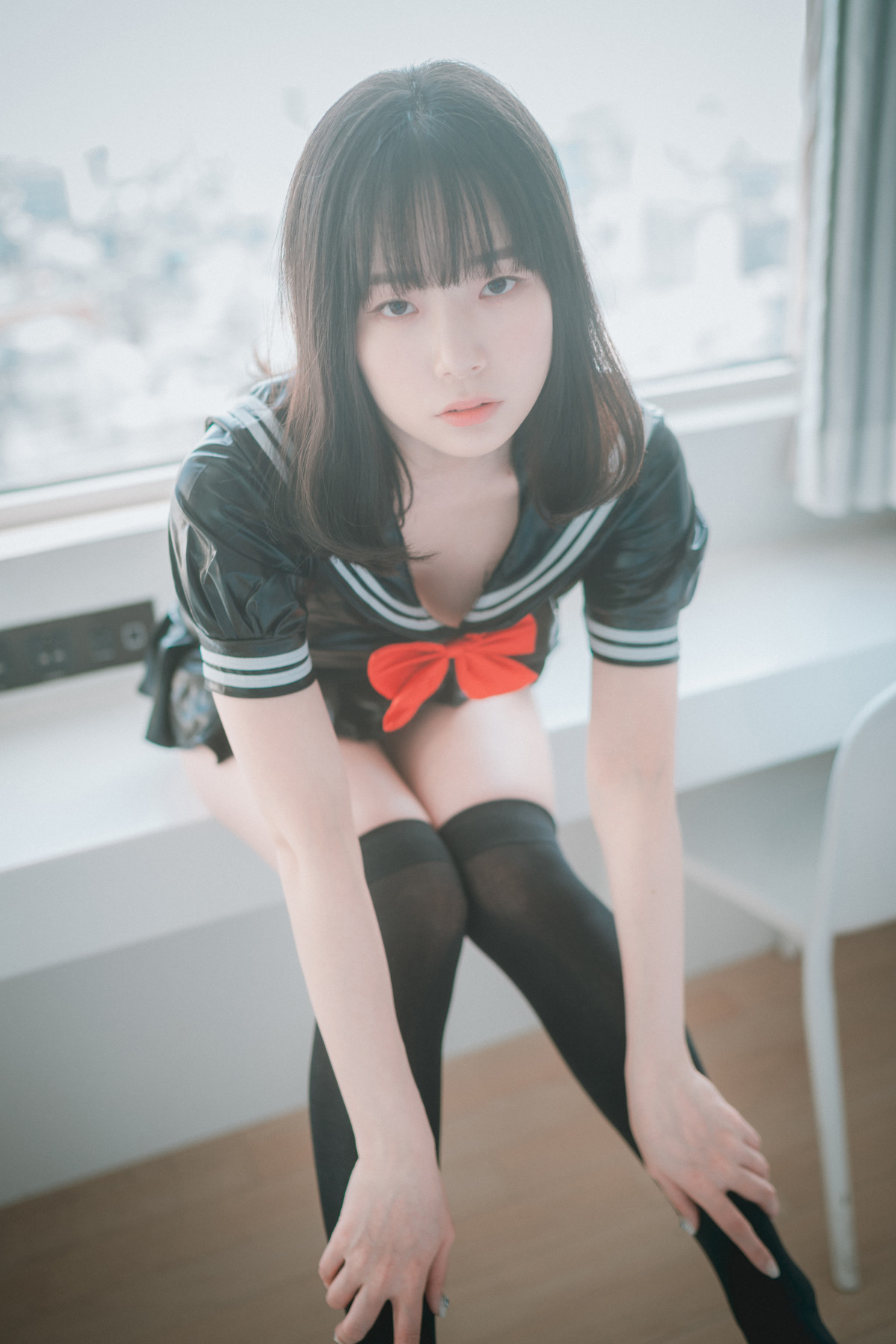 PIA 피아 (박서빈), [DJAWA] Leather Black Schoolgirl Set.01