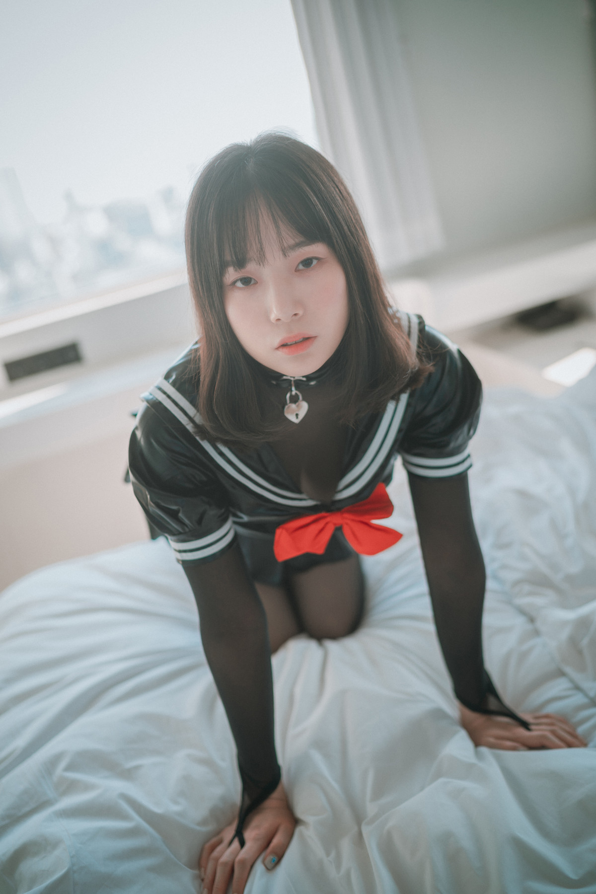 PIA 피아 (박서빈), [DJAWA] Leather Black Schoolgirl Set.02