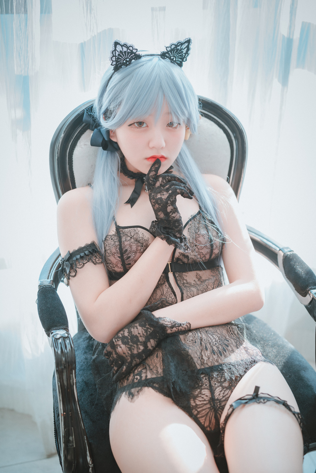 Jeong Jenny 정제니, [DJAWA] Schwarz und Wei Katzenmädchen Set.02