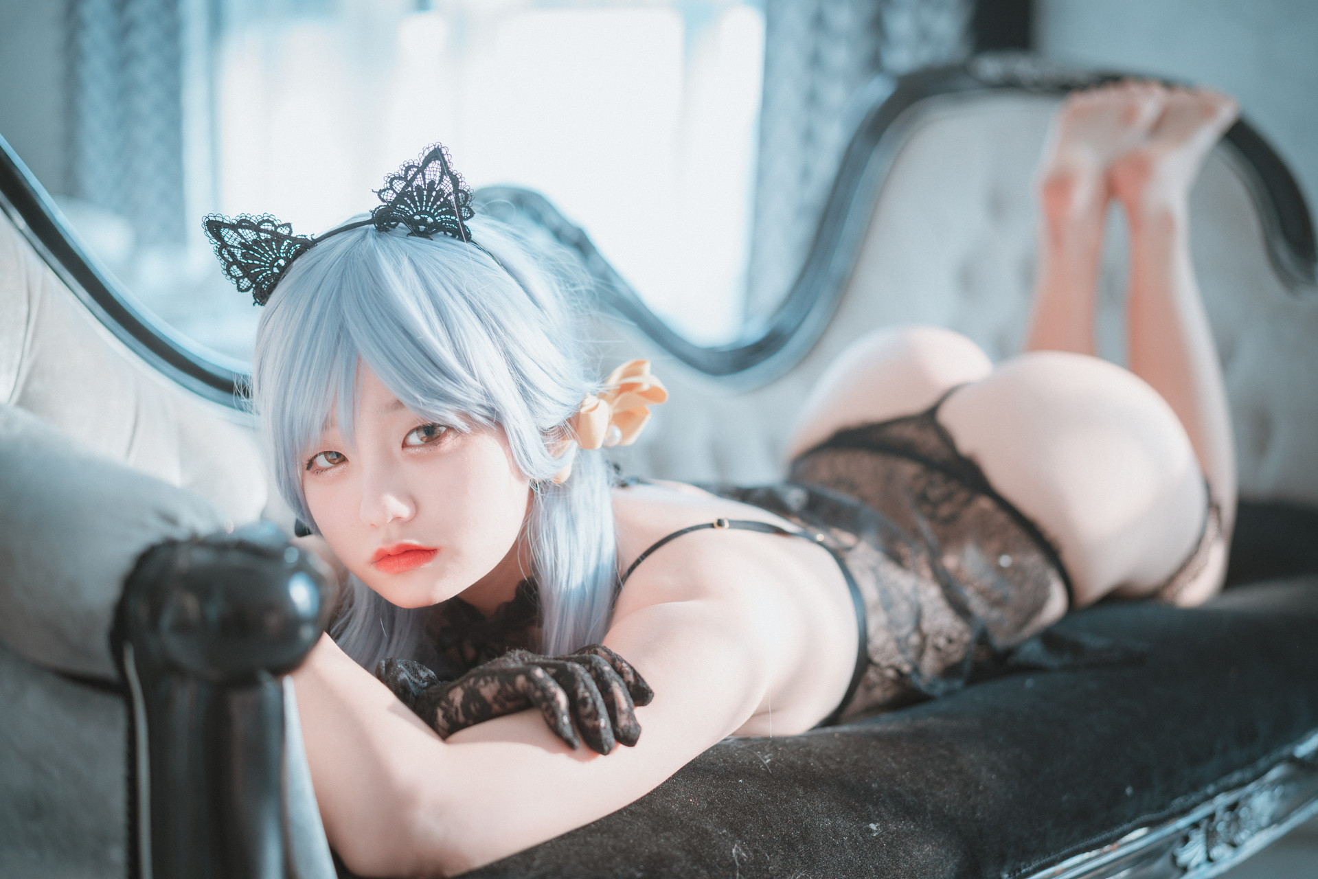 Jeong Jenny 정제니, [DJAWA] Schwarz und Wei Katzenmädchen Set.02