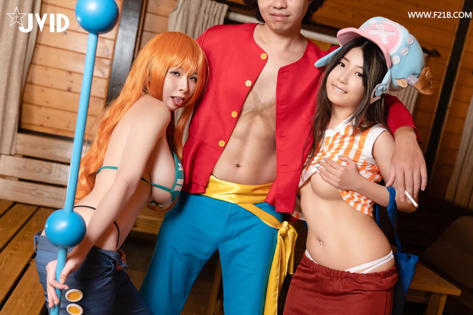 JVID精品 动漫同人大作▌淫贼王▌萌女乔巴白虎翘乳 G奶波霸娜美榨汁路飞 淫欲四海征服新世界 Vol.01