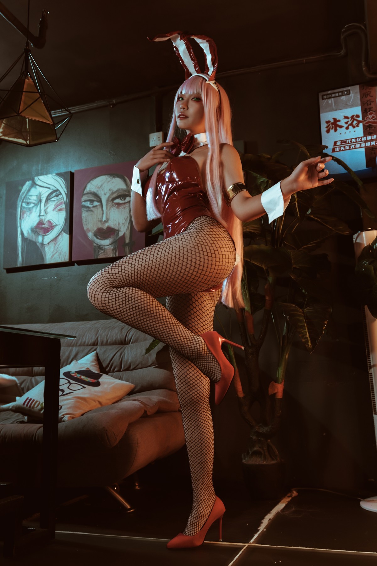机智的哔啵 Cosplay Zero Two Bunnygirl