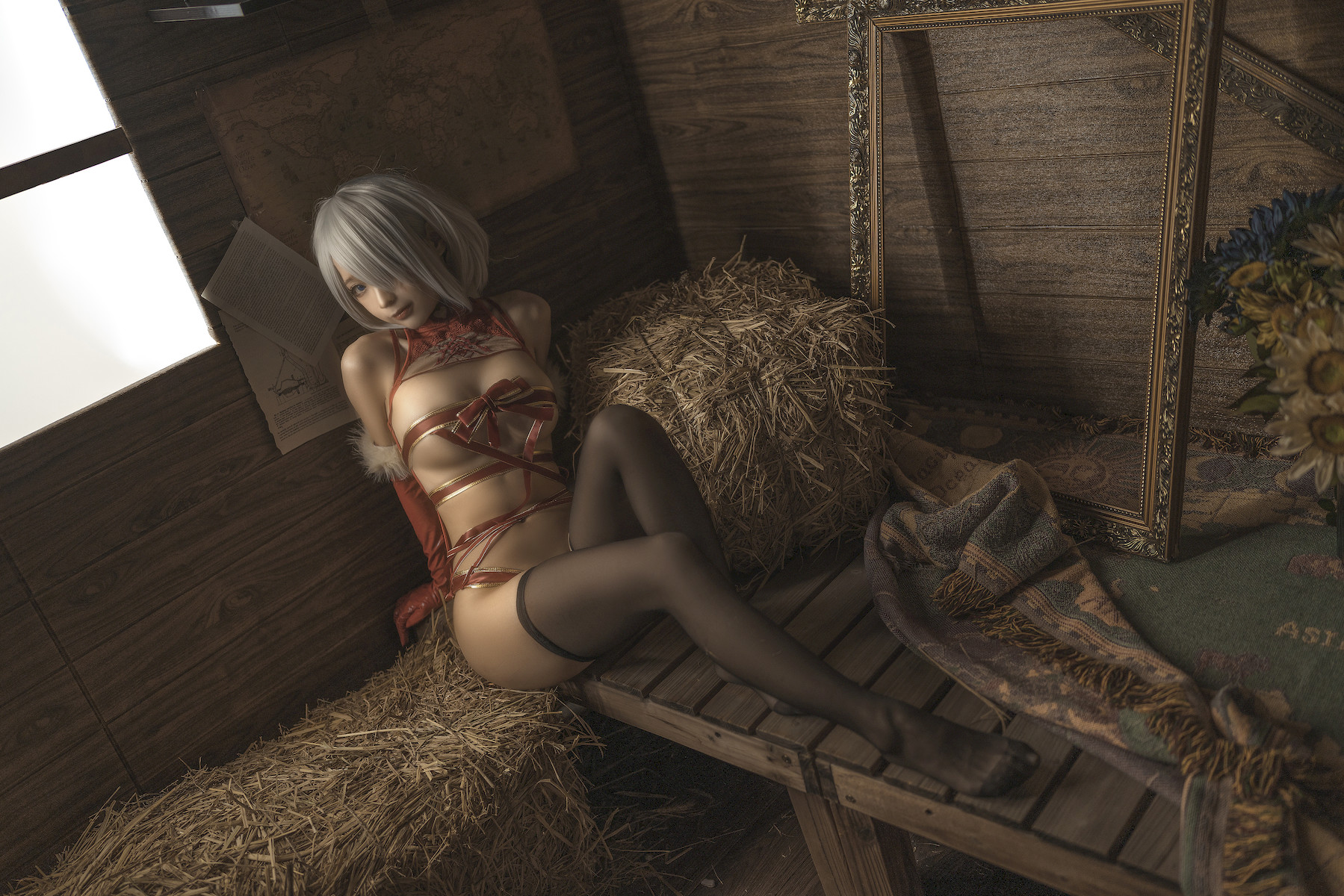 蠢沫沫 Cosplay 2B 圣诞 Christmas