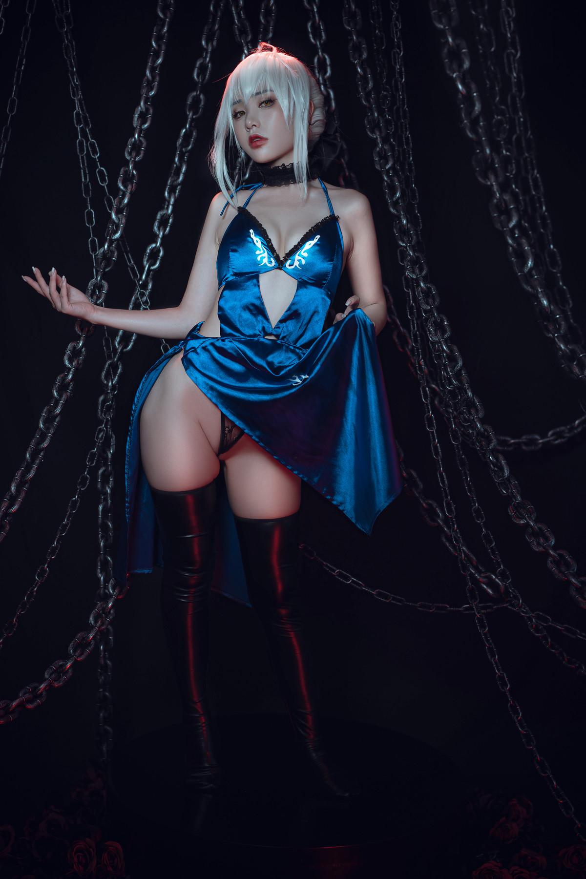 爆机少女喵小吉 Cosplay 黑呆 Saber Alter