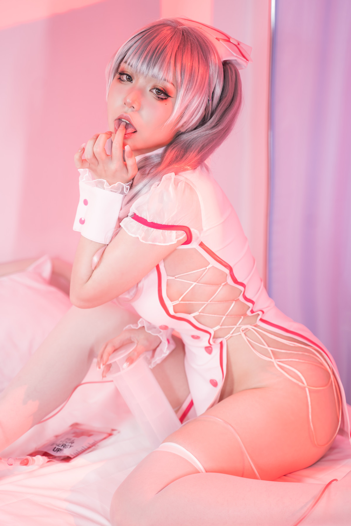 Cosplay 爆机少女喵小吉 粉红护士