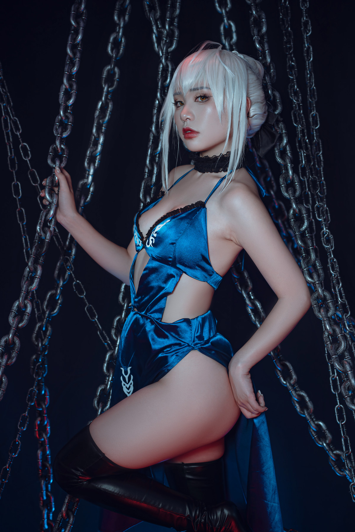 爆机少女喵小吉 Cosplay 黑呆 Saber Alter