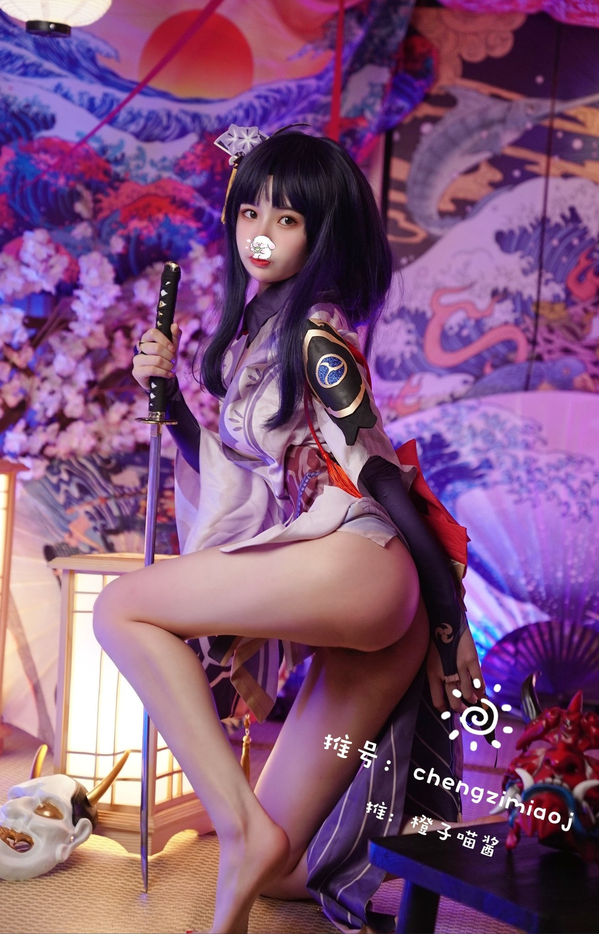 橙子喵酱 Cosplay 雷神