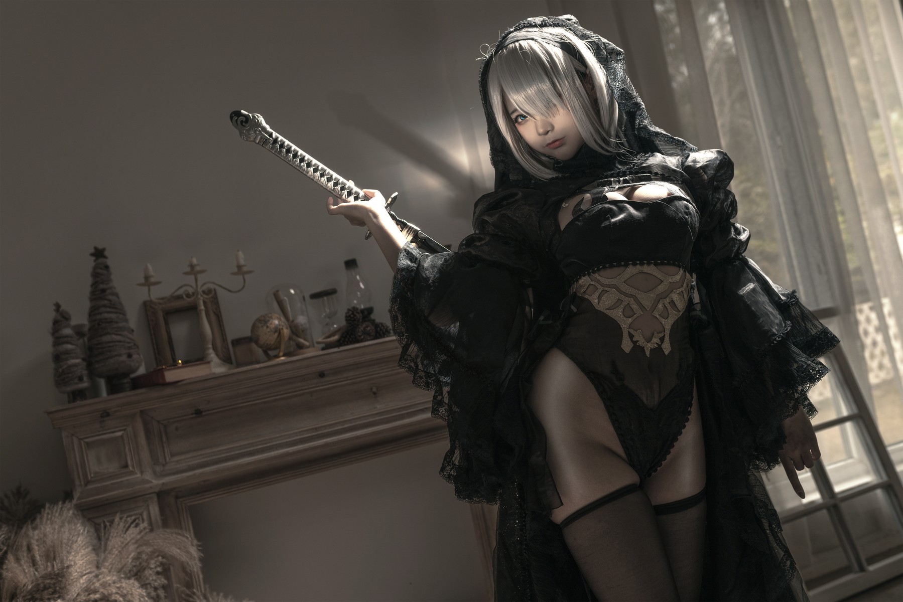 Cosplay 蠢沫沫 Chunmomo 尼尔纪元 黑花嫁