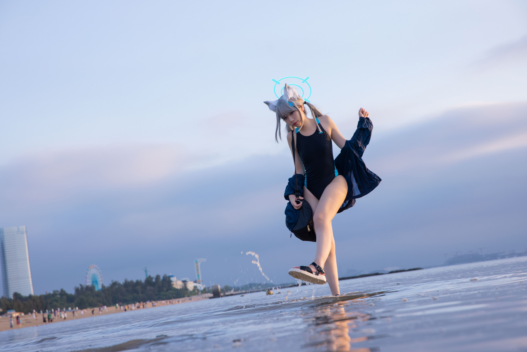 Cosplay G44不会受伤 碧蓝档案 砂狼白子泳装