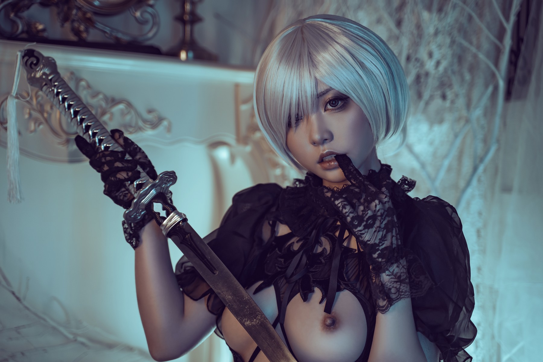 爆机少女喵小吉 Cosplay 尼尔机械纪元 花嫁