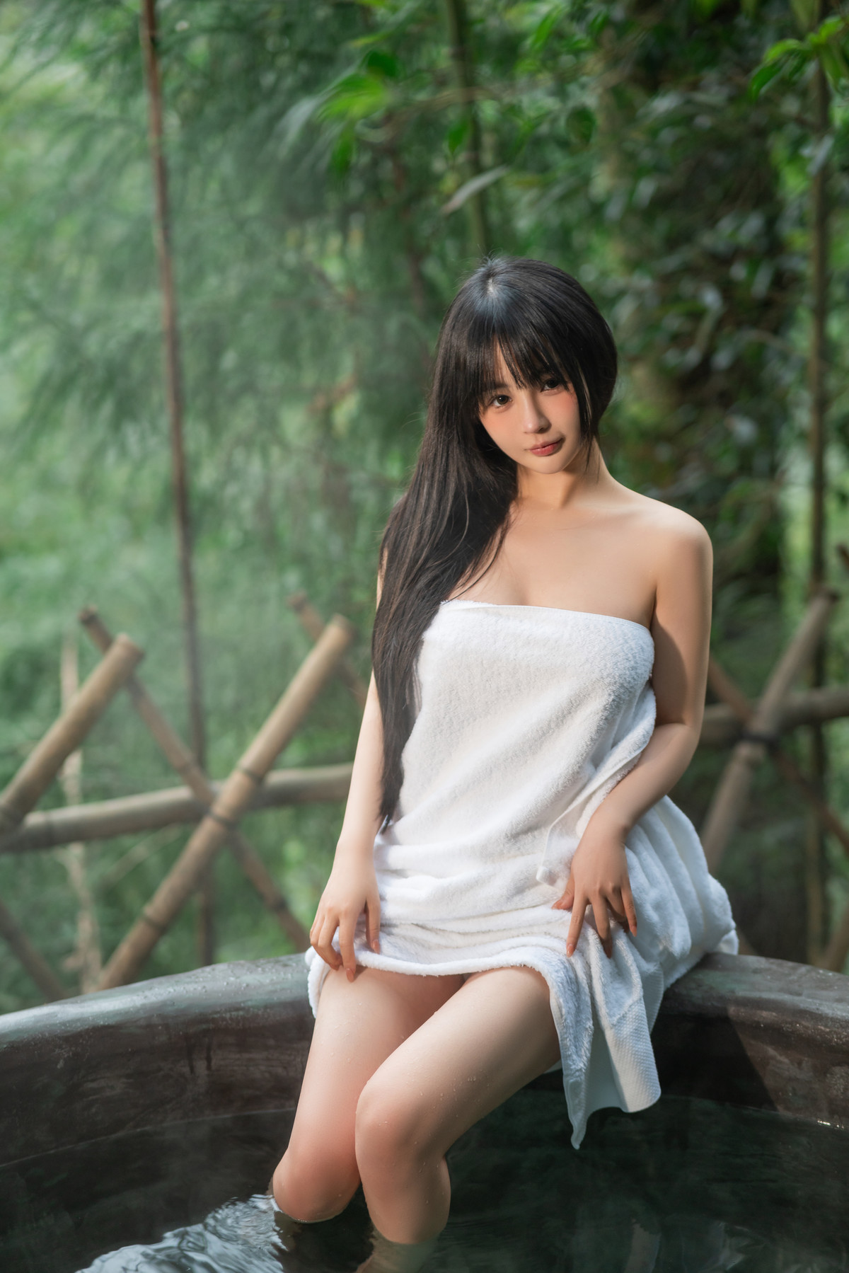 Cosplay 桜井宁宁 温泉 Hot Spring