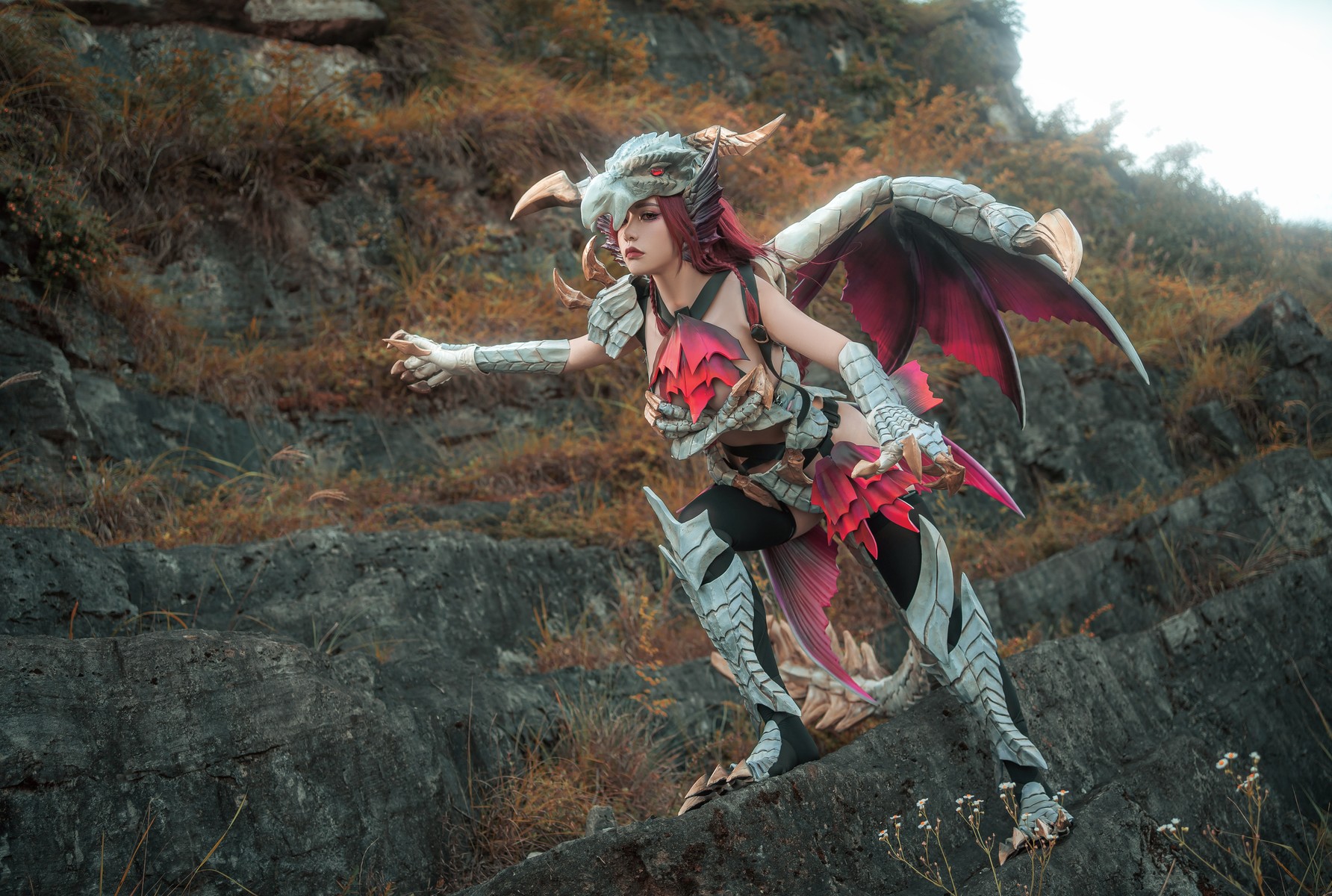 爆机少女喵小吉 Cosplay 曙光爵银龙 拟人 Malzeno