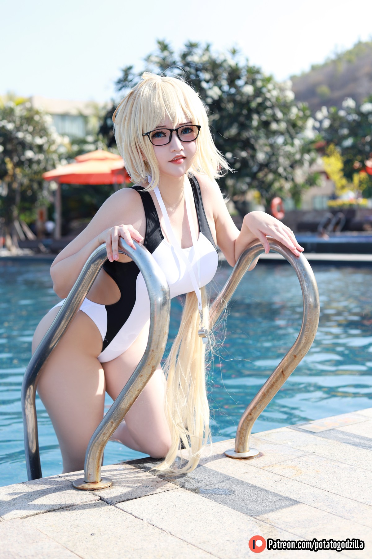 Potato Godzilla Cosplay Jeanne d’Arc Swimsuit
