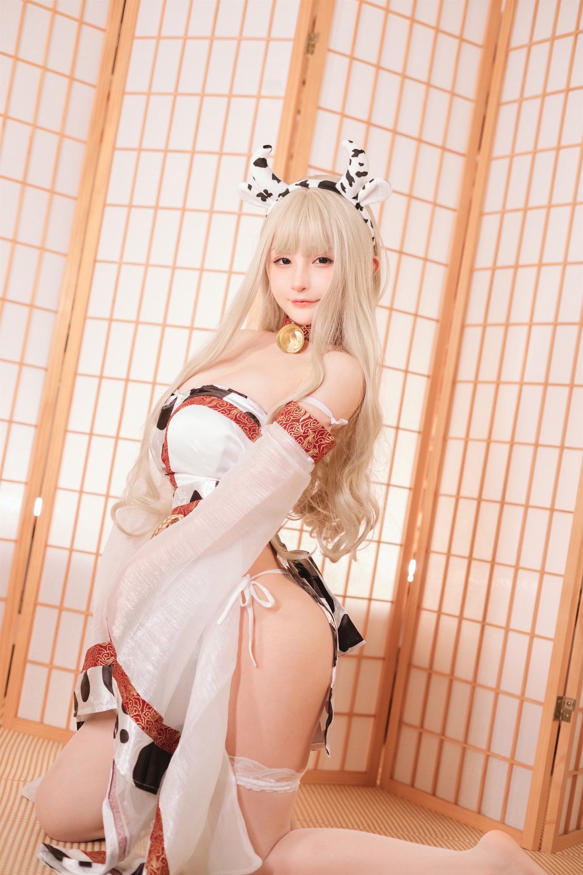 桜井宁宁 Cosplay 牛牛子和服