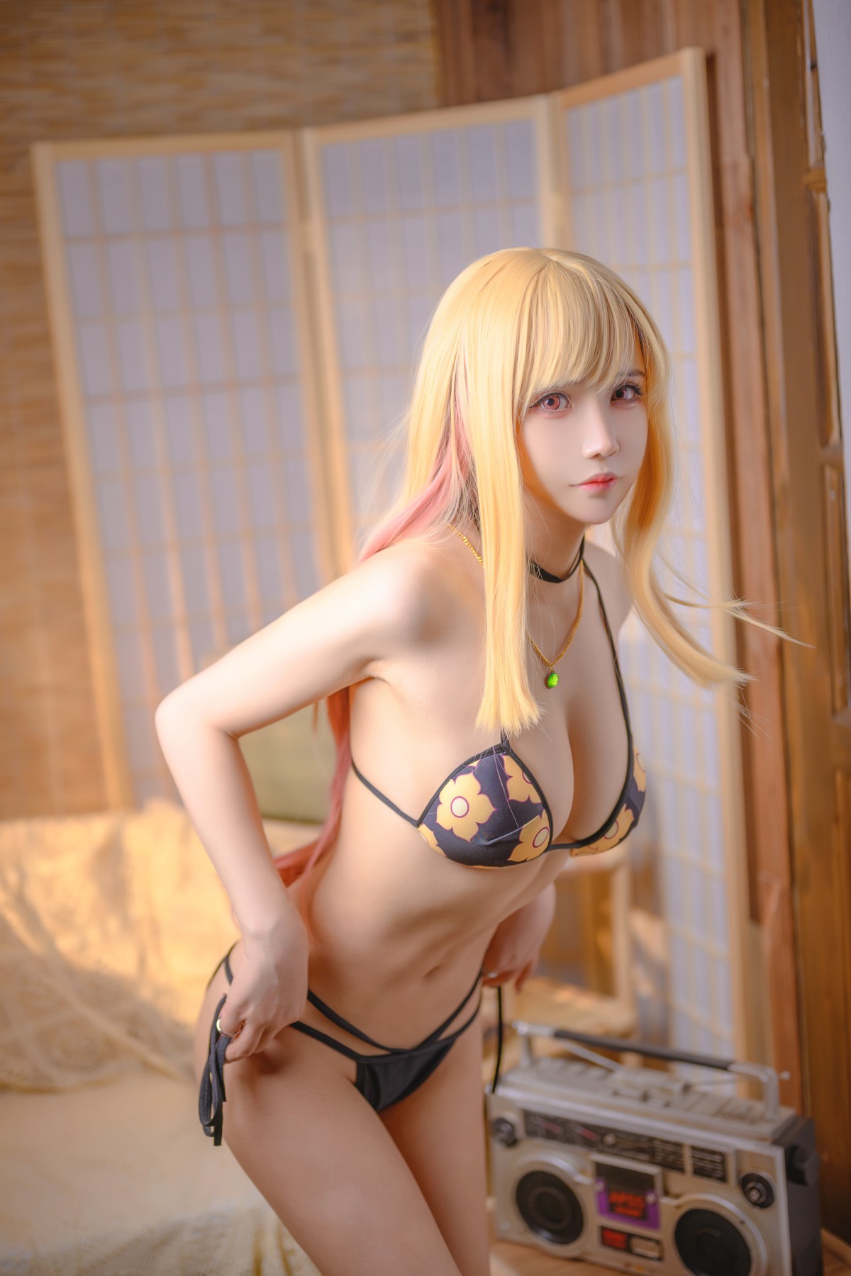 抱走莫子 Cosplay 喜多川泳装