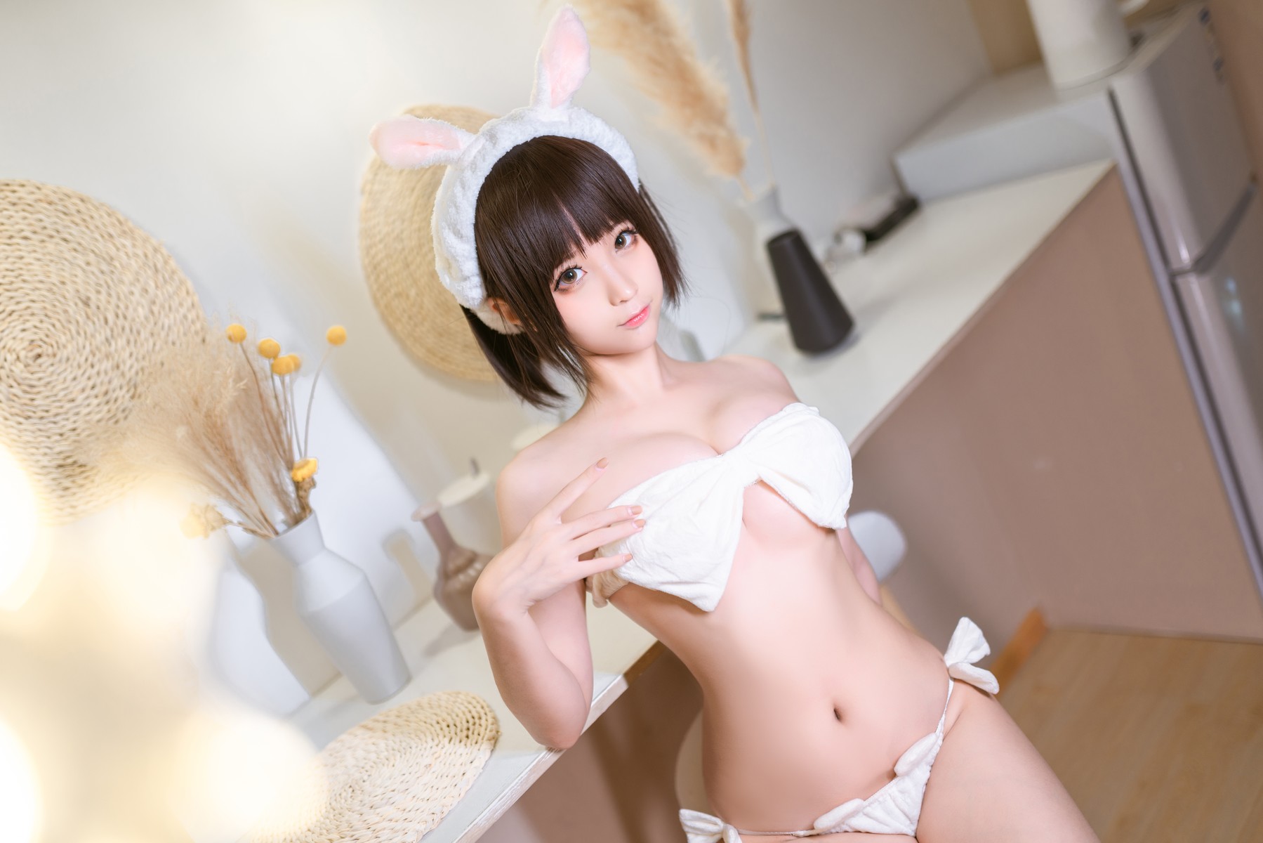 Cosplay 蠢沫沫 Chunmomo 蝴蝶结内衣
