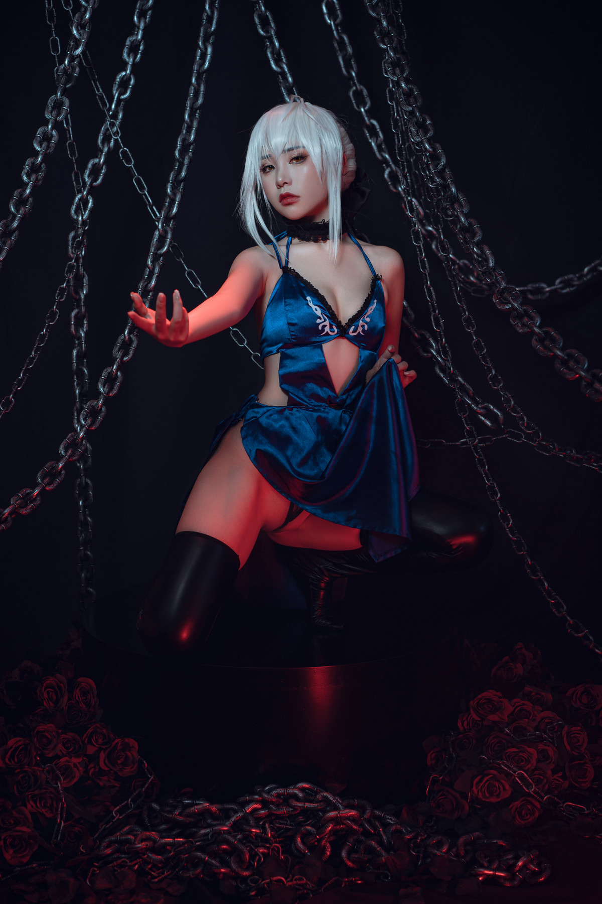 爆机少女喵小吉 Cosplay 黑呆 Saber Alter