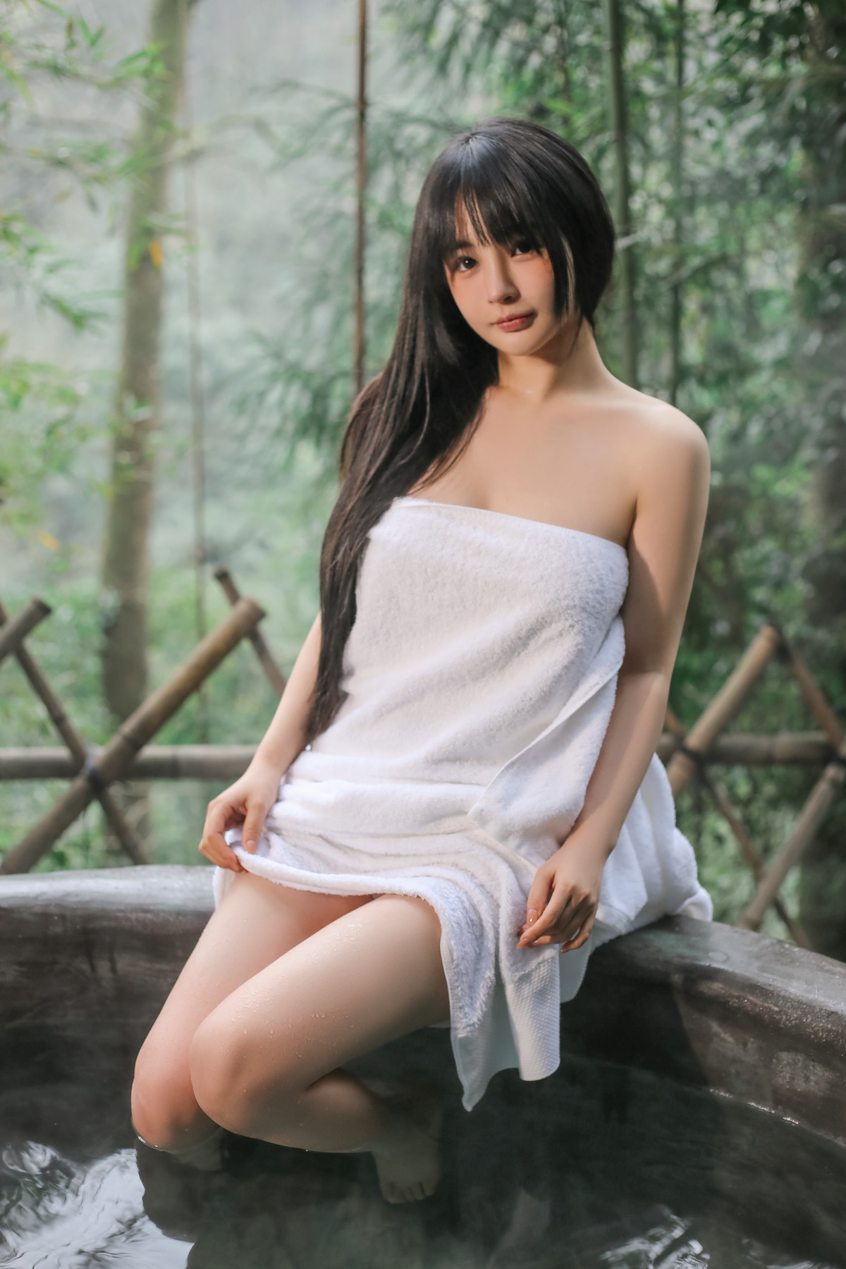 Cosplay 桜井宁宁 温泉 Hot Spring