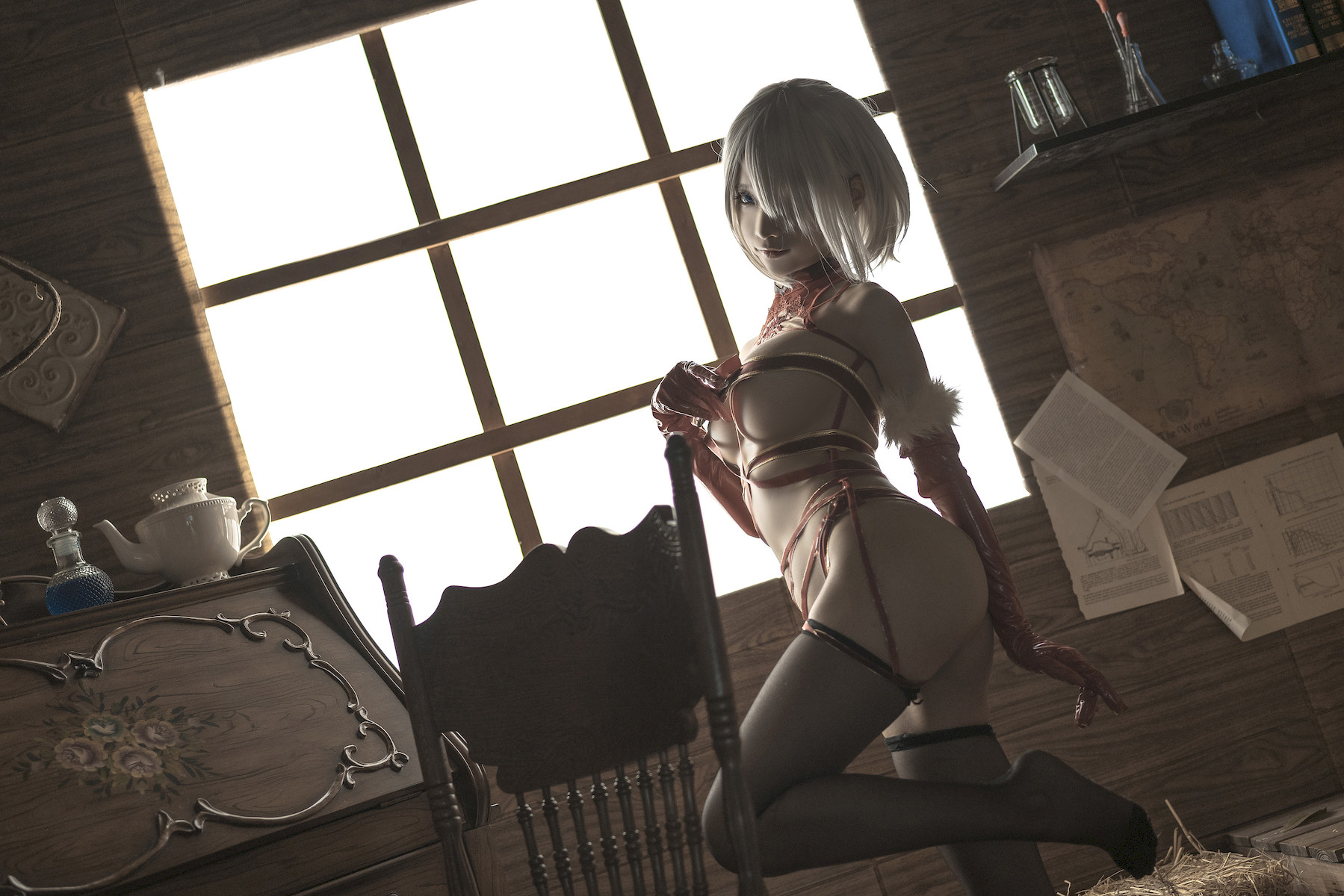 蠢沫沫 Cosplay 2B 圣诞 Christmas