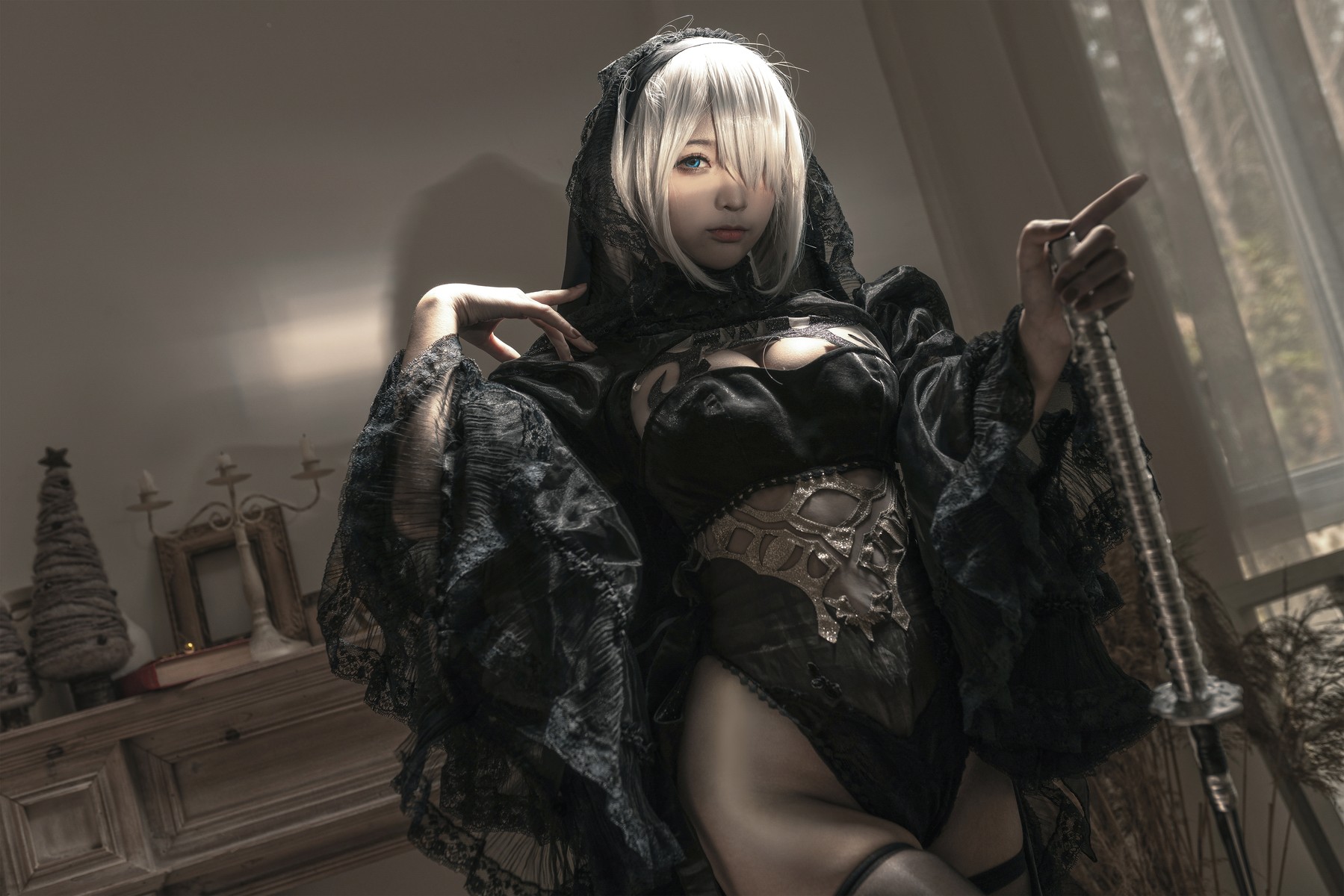 Cosplay 蠢沫沫 Chunmomo 尼尔纪元 黑花嫁