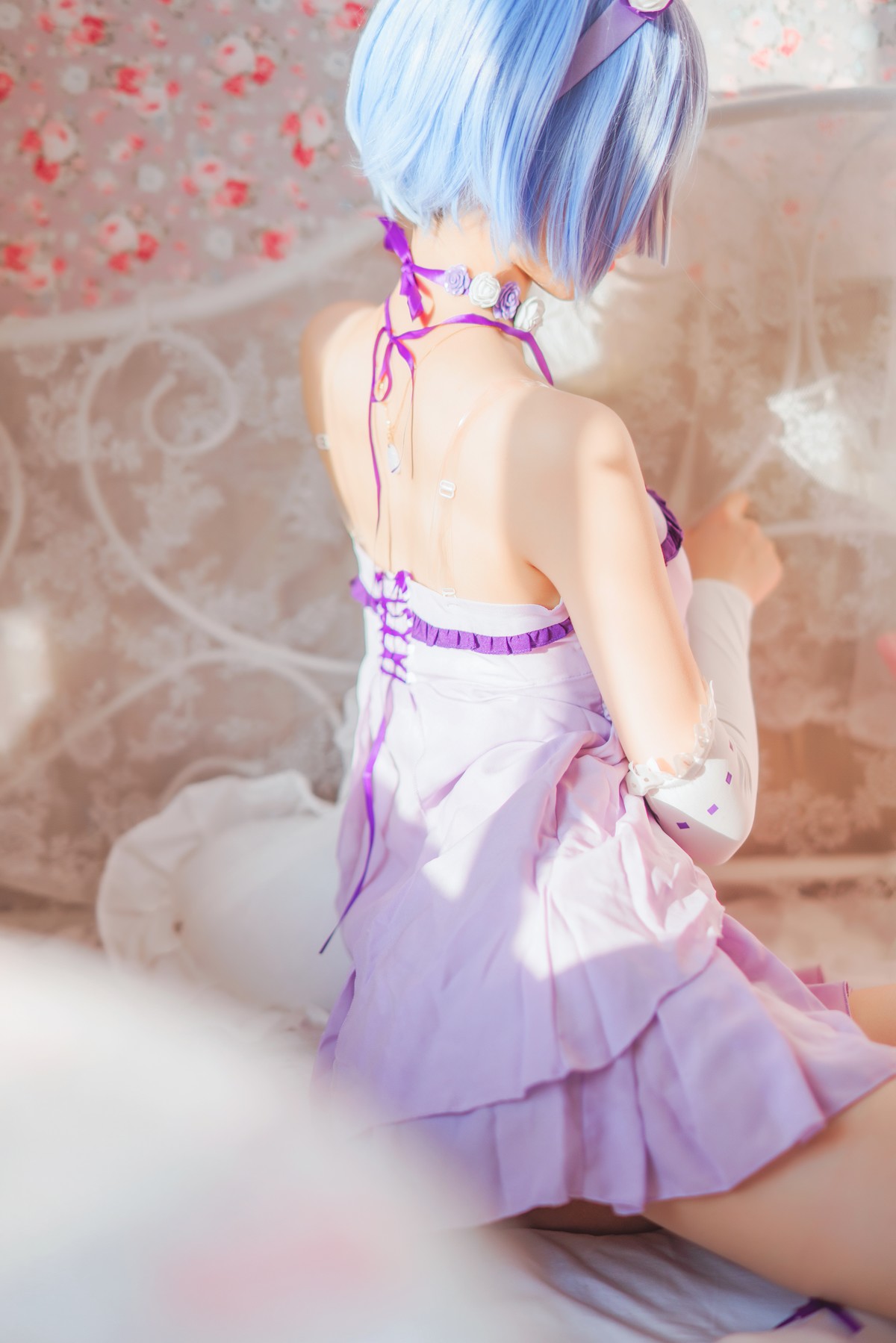 Cosplay 桜桃喵 蕾姆睡裙