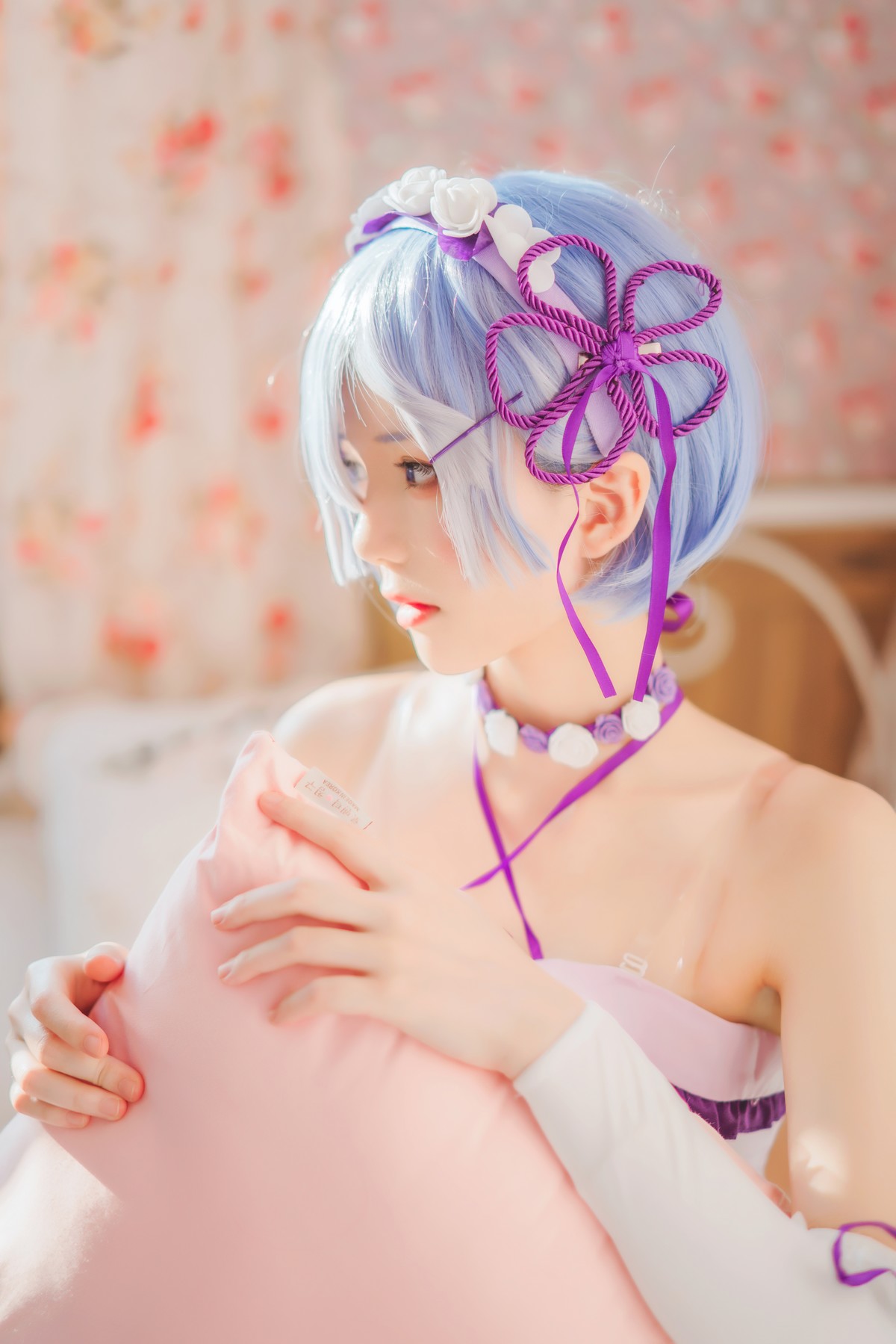 Cosplay 桜桃喵 蕾姆睡裙