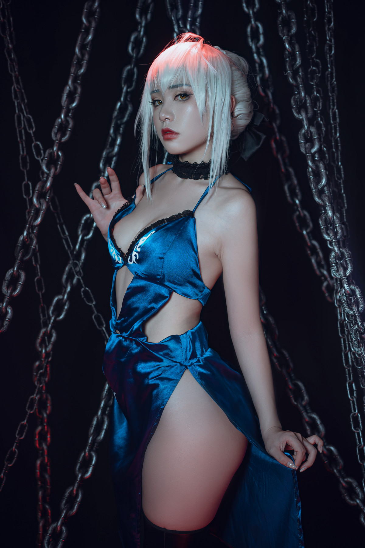 爆机少女喵小吉 Cosplay 黑呆 Saber Alter