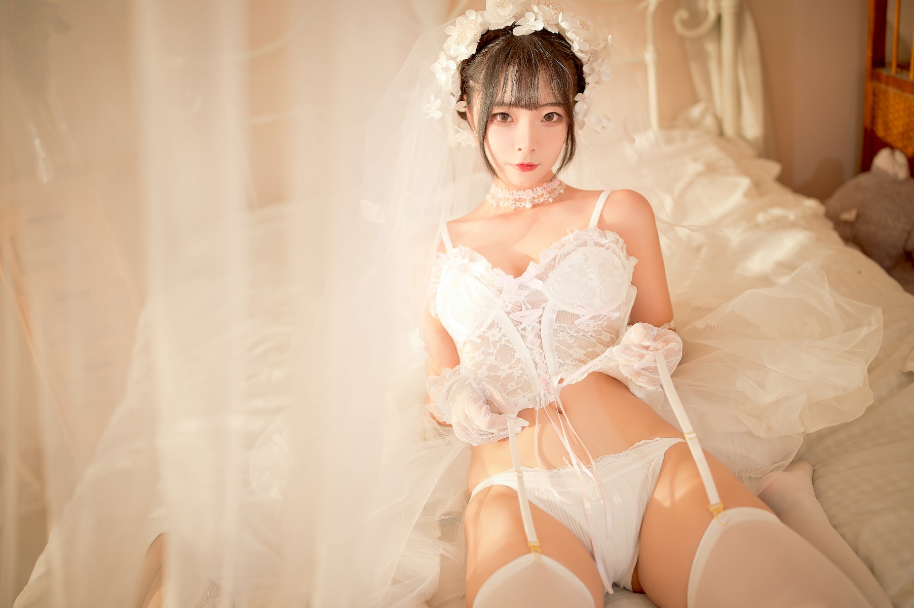 Cosplay Yuuhui玉汇 纯白花嫁