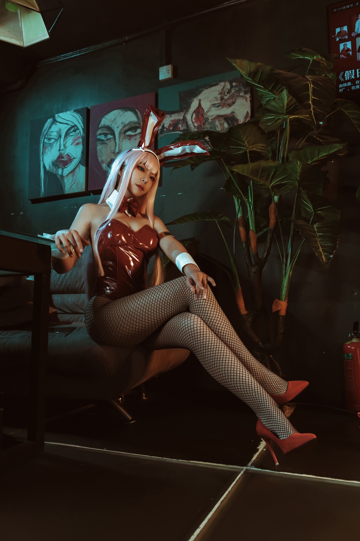 机智的哔啵 Cosplay Zero Two Bunnygirl
