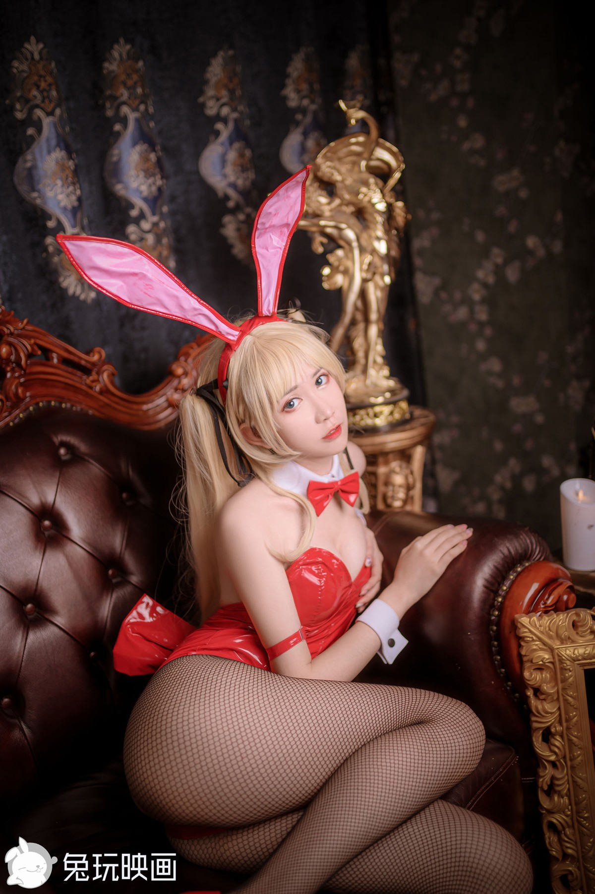 兔玩映画 Cosplay 兔女郎 红黑