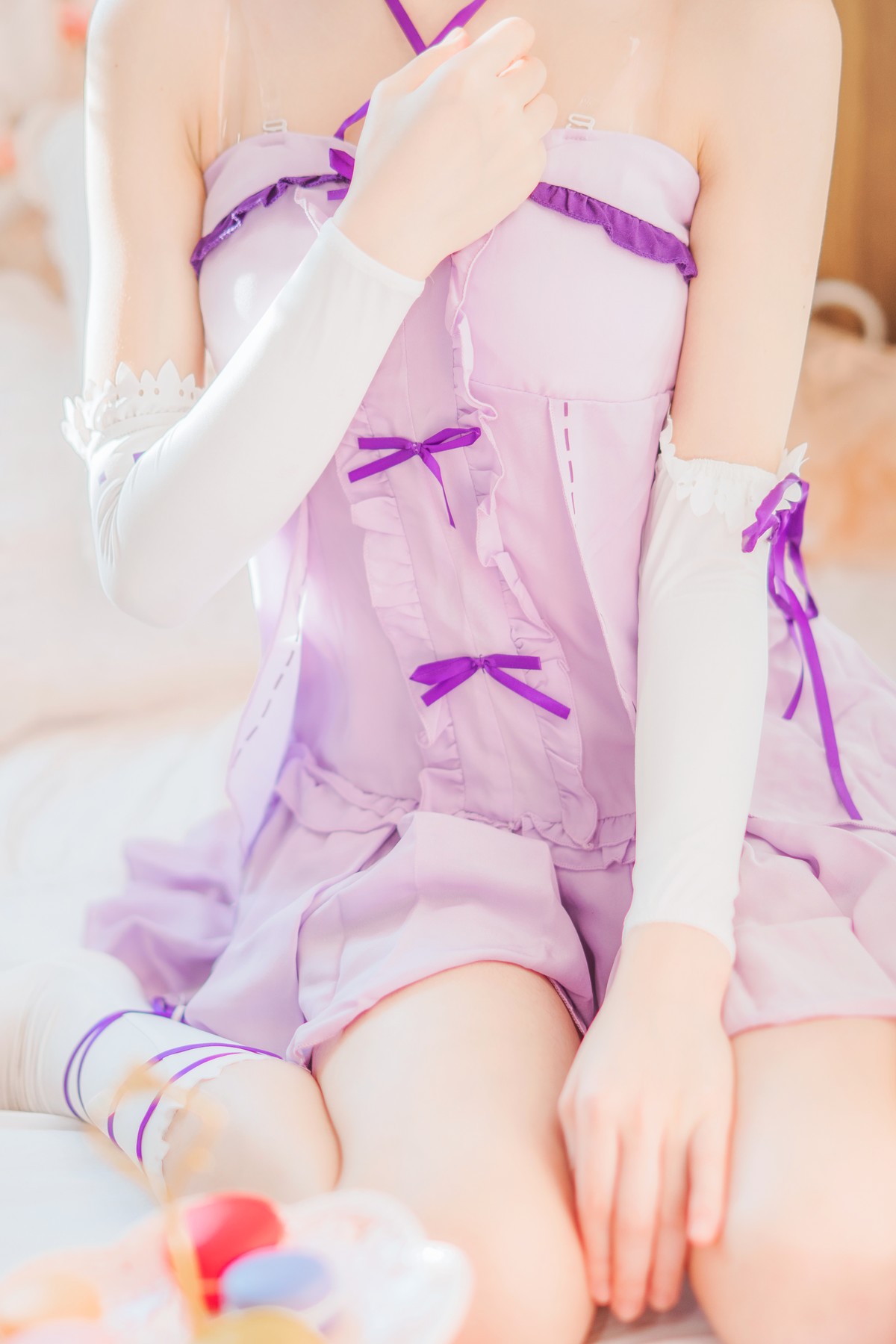 Cosplay 桜桃喵 蕾姆睡裙