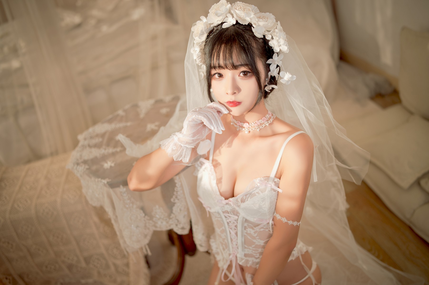 Cosplay Yuuhui玉汇 纯白花嫁
