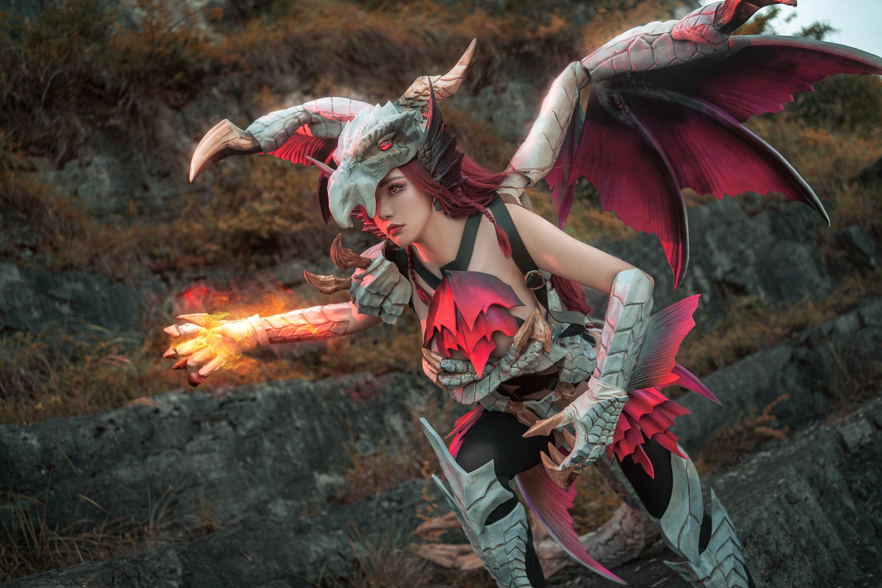 爆机少女喵小吉 Cosplay 曙光爵银龙 拟人 Malzeno