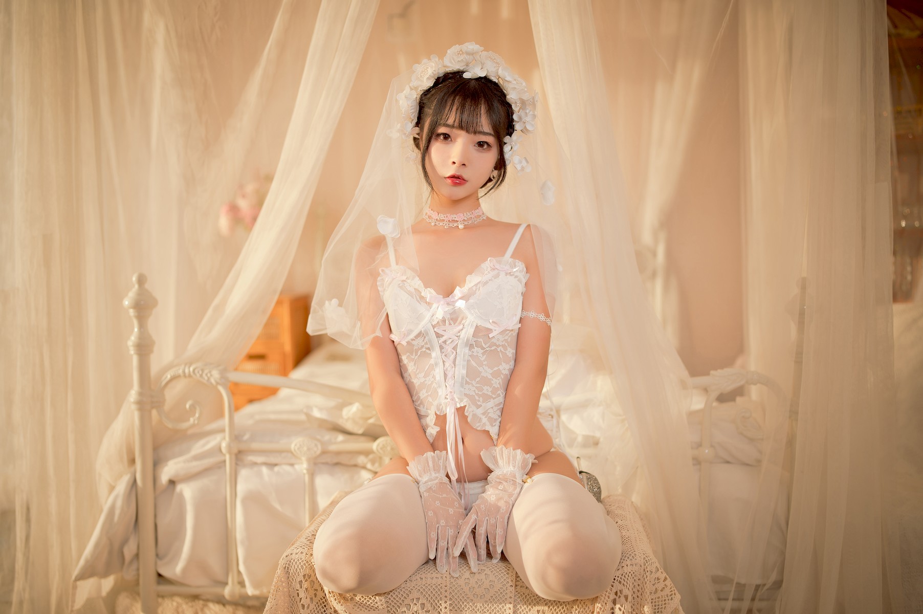 Cosplay Yuuhui玉汇 纯白花嫁