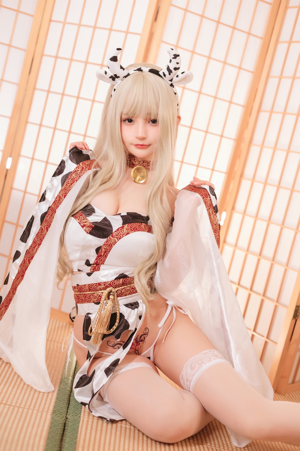 桜井宁宁 Cosplay 牛牛子和服