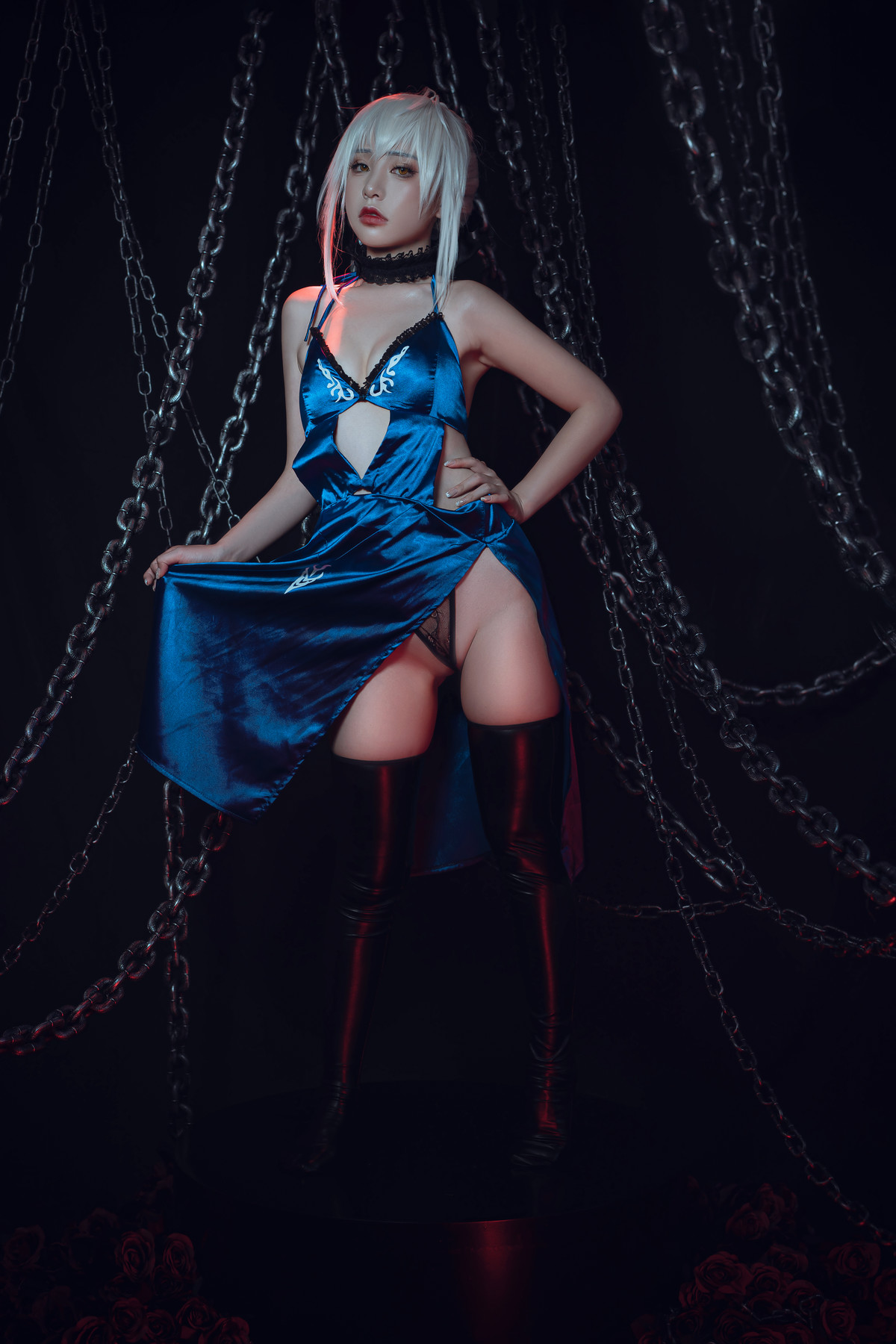 爆机少女喵小吉 Cosplay 黑呆 Saber Alter