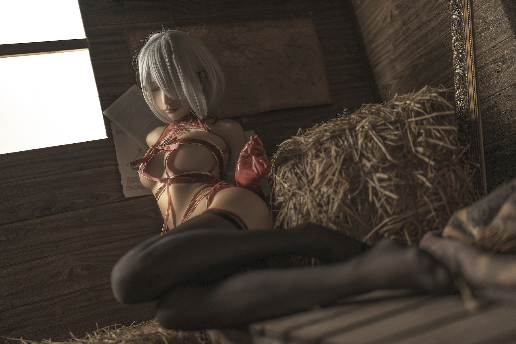 蠢沫沫 Cosplay 2B 圣诞 Christmas