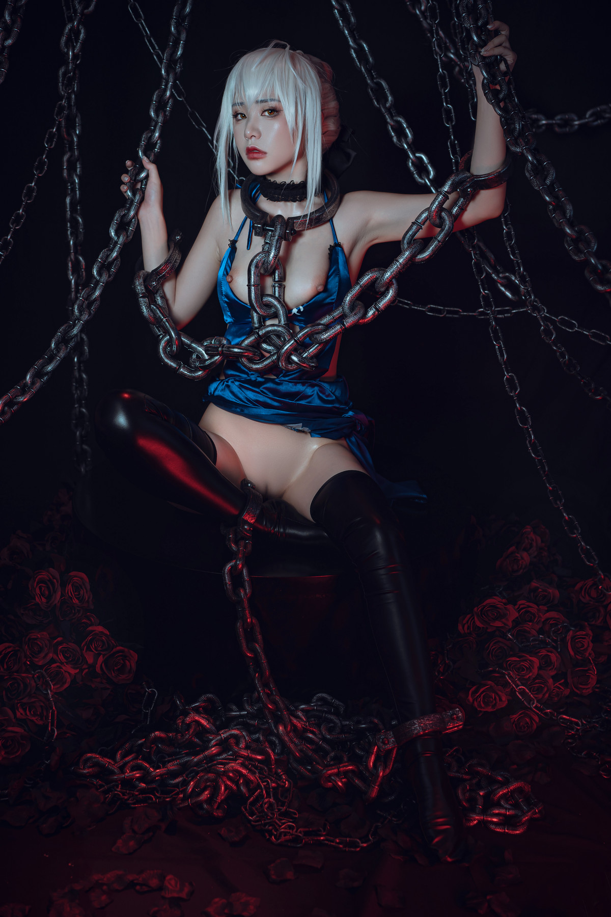 爆机少女喵小吉 Cosplay 黑呆 Saber Alter
