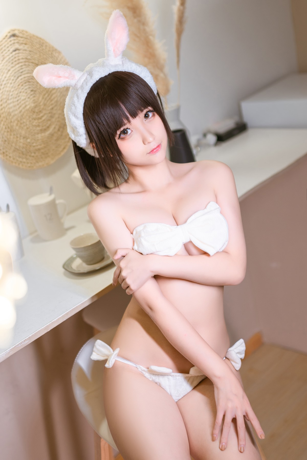 Cosplay 蠢沫沫 Chunmomo 蝴蝶结内衣