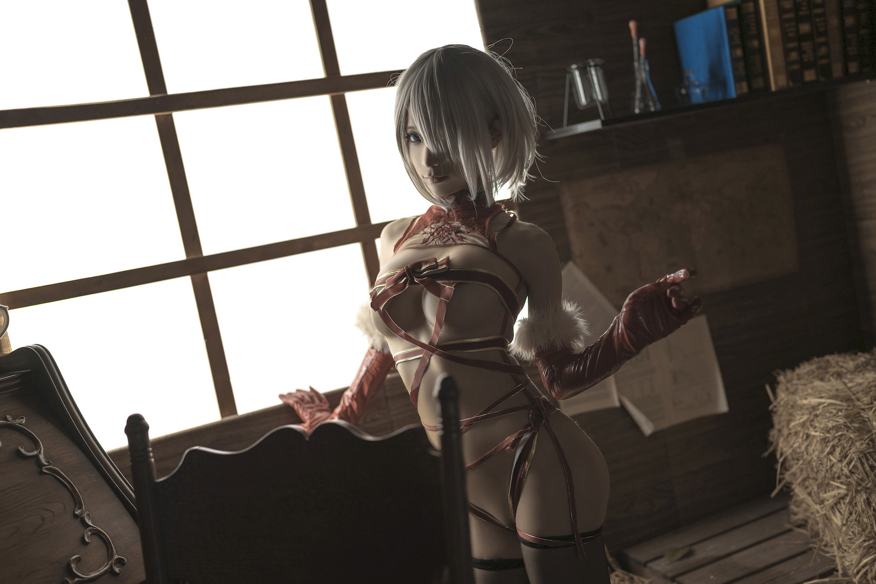 蠢沫沫 Cosplay 2B 圣诞 Christmas