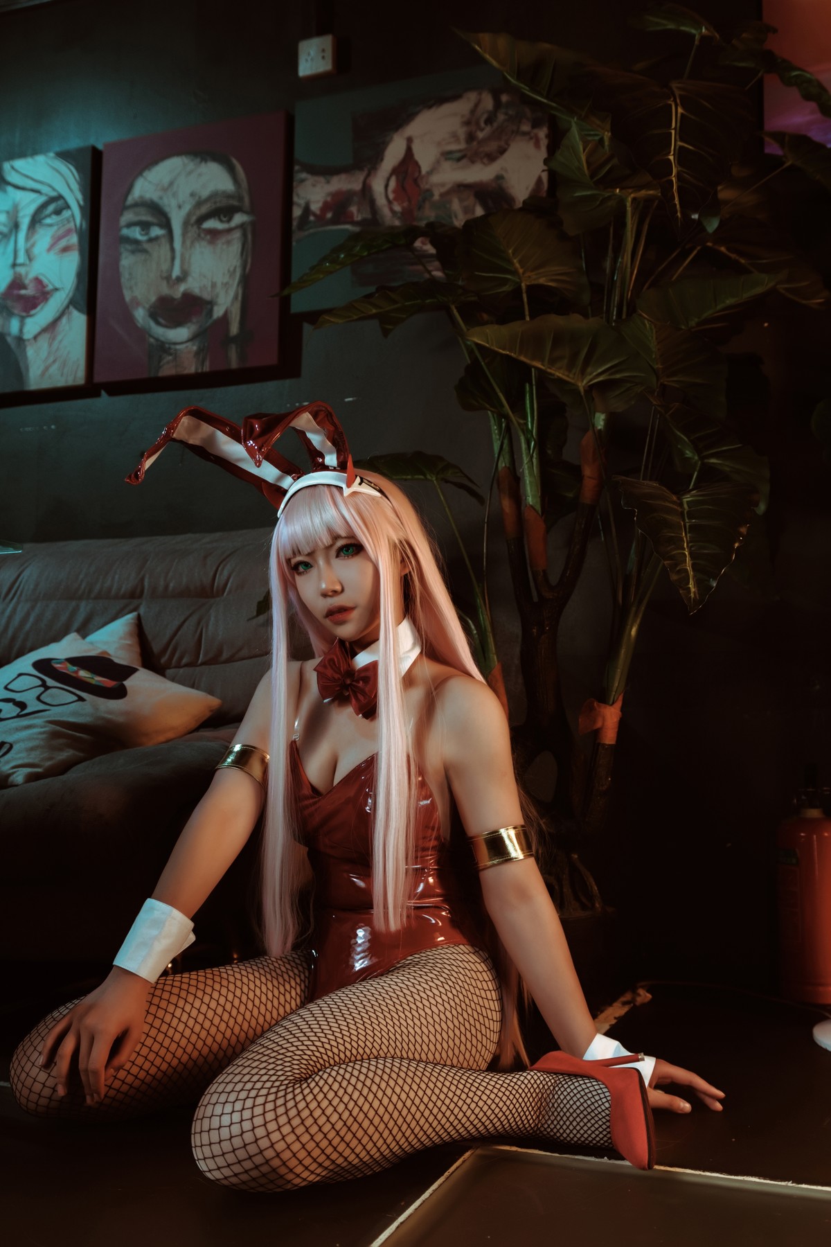 机智的哔啵 Cosplay Zero Two Bunnygirl