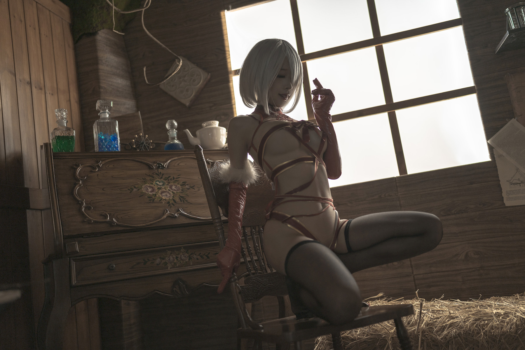 蠢沫沫 Cosplay 2B 圣诞 Christmas