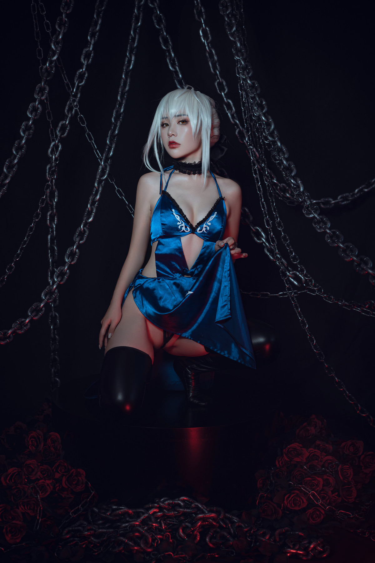 爆机少女喵小吉 Cosplay 黑呆 Saber Alter