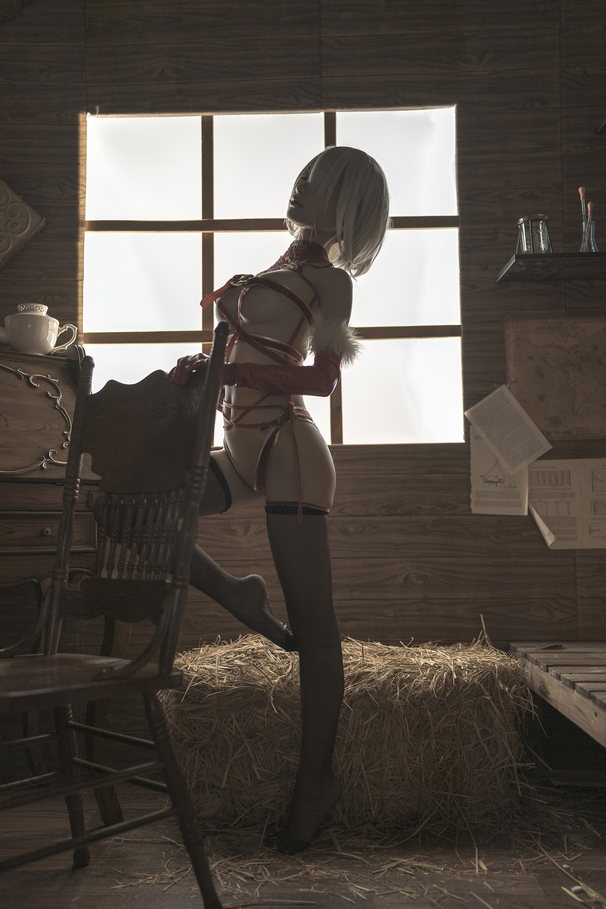 蠢沫沫 Cosplay 2B 圣诞 Christmas