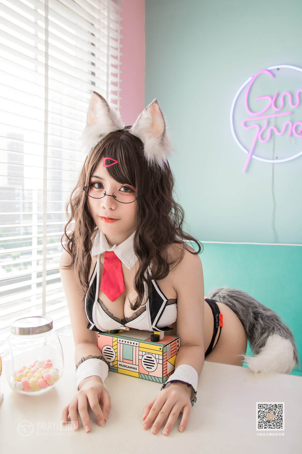 Cosplay 一笑芳香沁 狐耳内衣