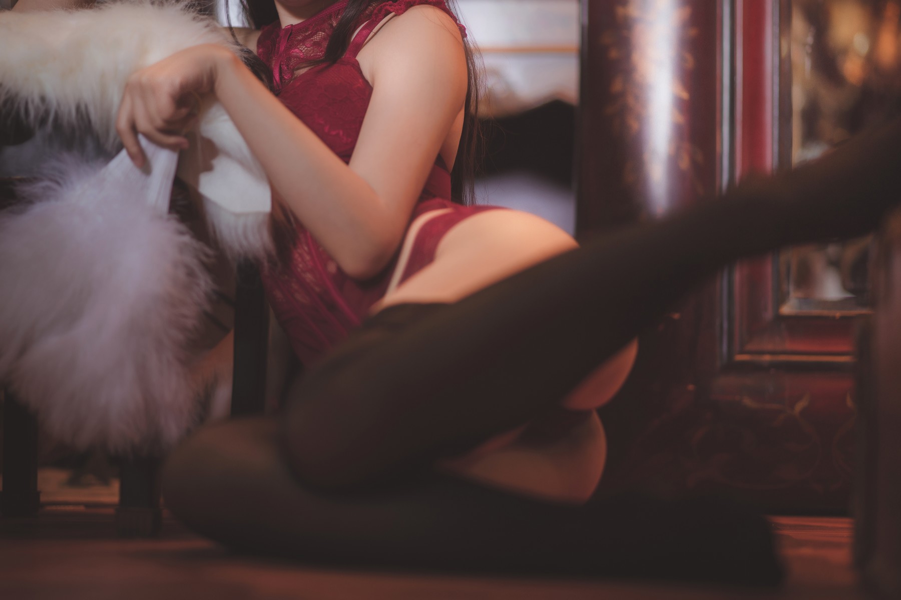 Cosplay 面饼仙儿 脑内少女 红色束衣